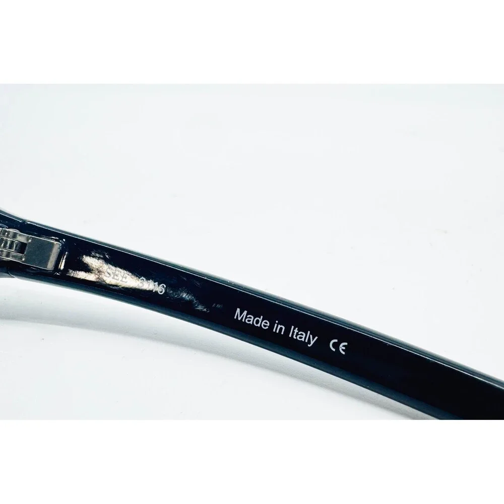 SEE Eyeglasses Frames Mens Black Rectangle Italy 3116 Col 1250 KL 54-16-140